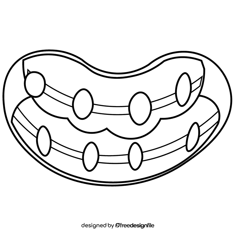 Dentist braces black and white clipart