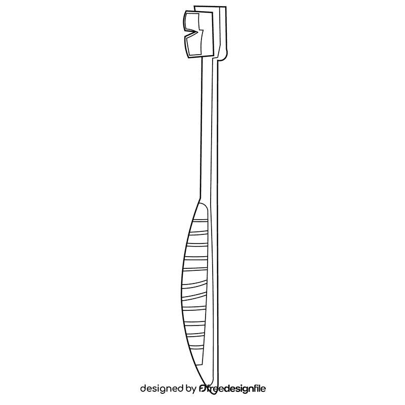 Dentist brush black and white clipart