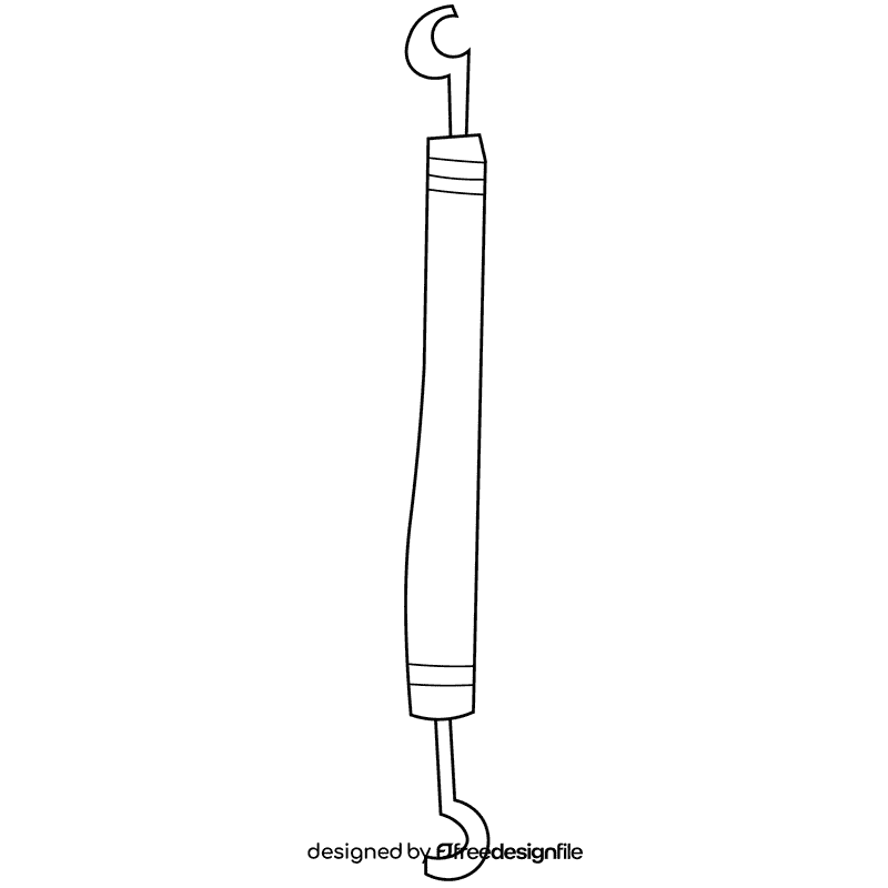 Dentist device black and white clipart