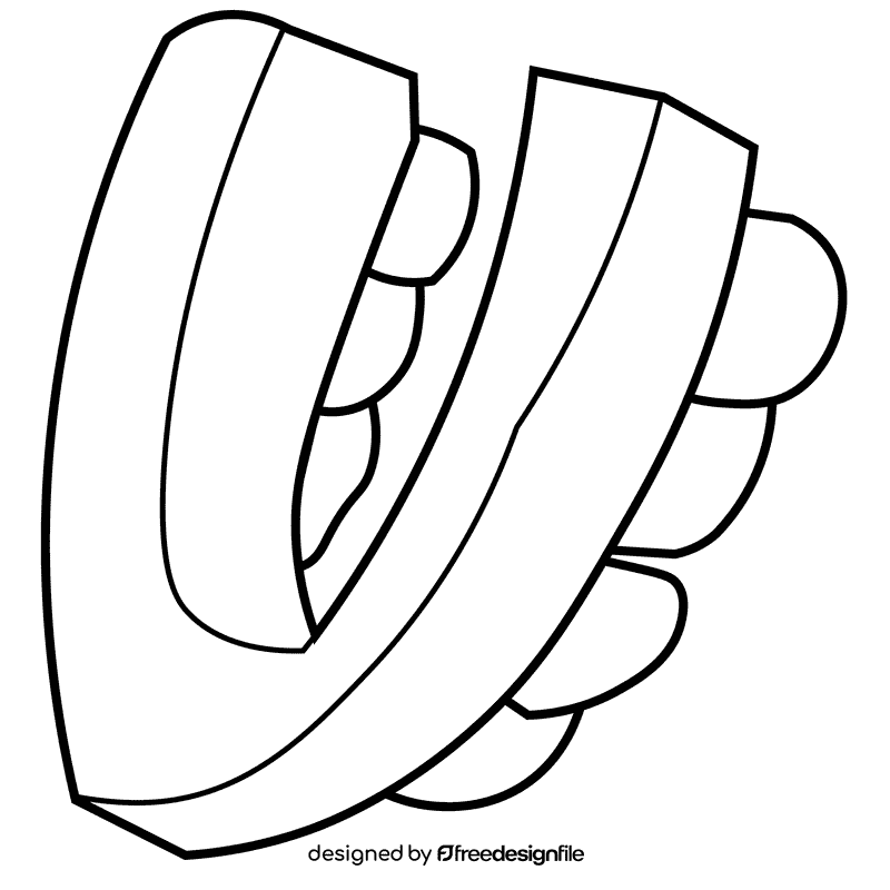 Dentist jaws black and white clipart