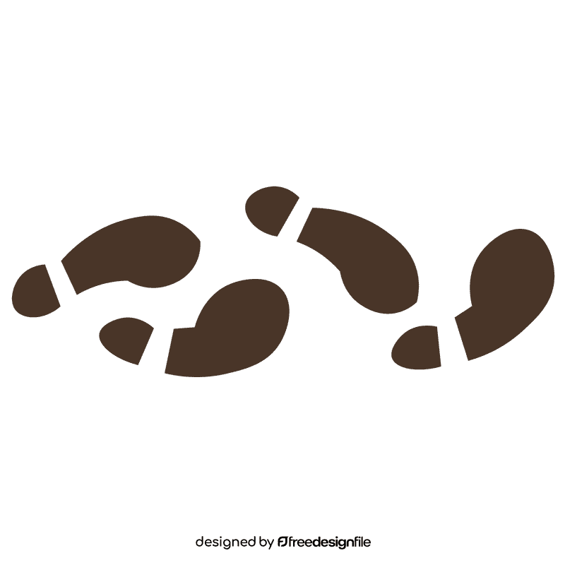 Detective footprints clipart