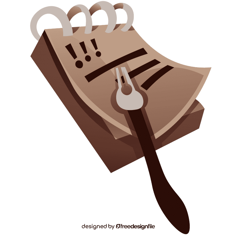 Detective notebook clipart