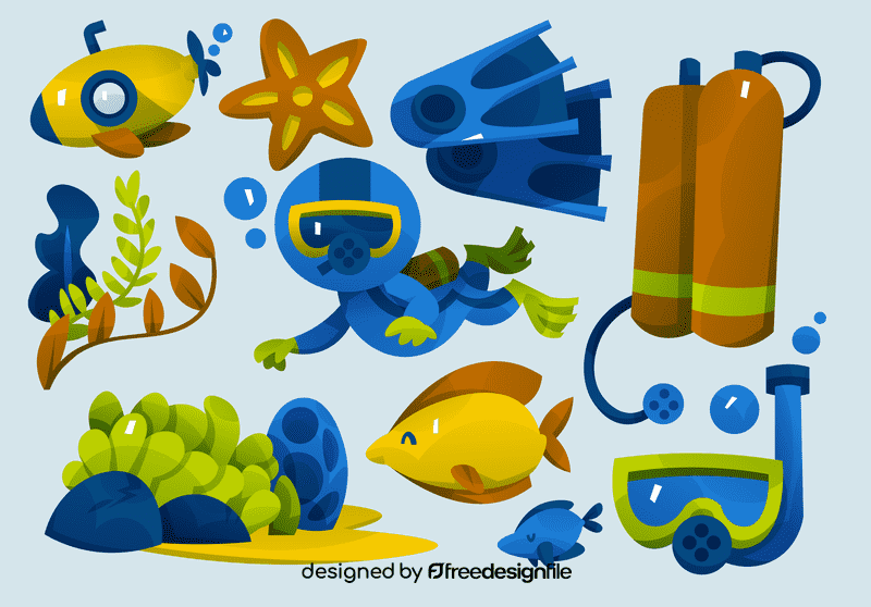 Diver vector