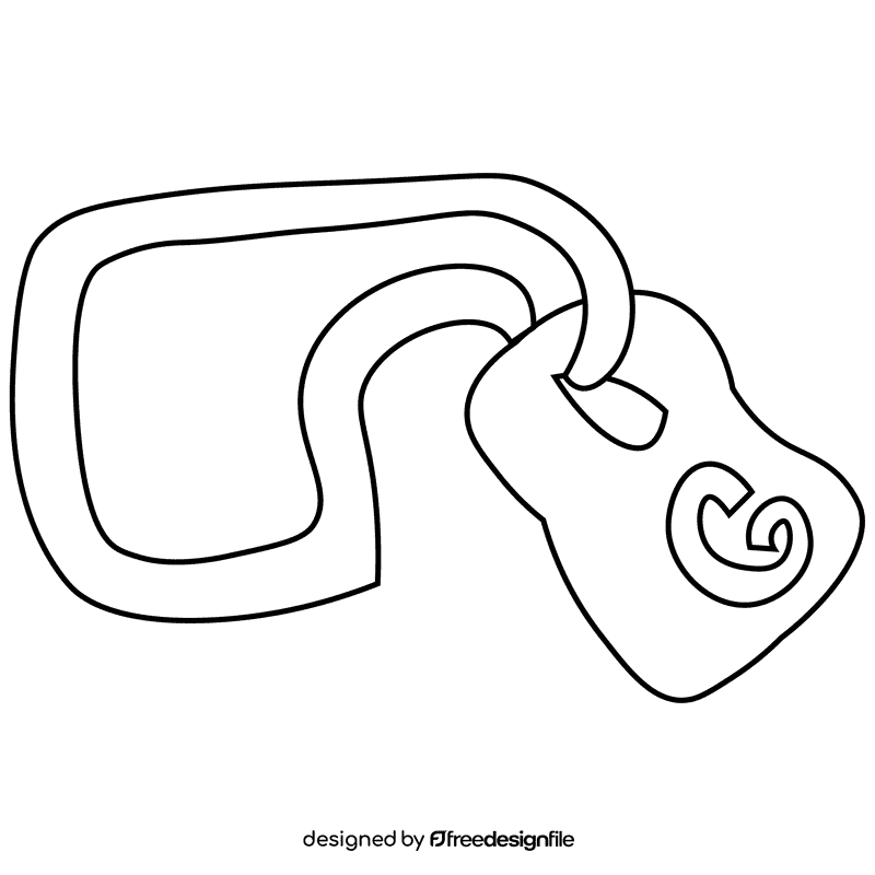 Druid talisman black and white clipart