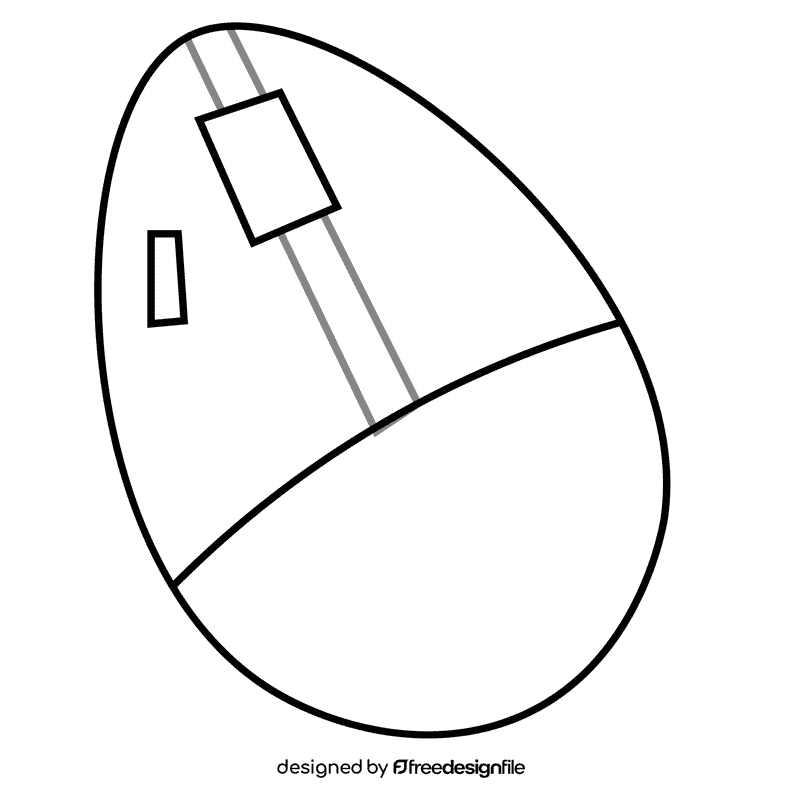 Programmer mouse black and white clipart