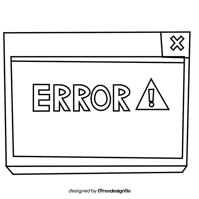 Programmer window black and white clipart