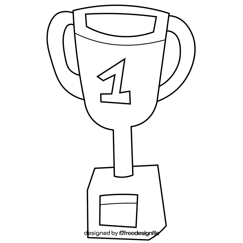 Racer cup black and white clipart