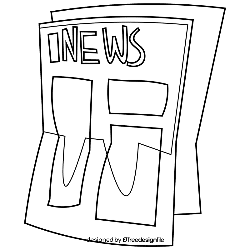 Reporter news black and white clipart