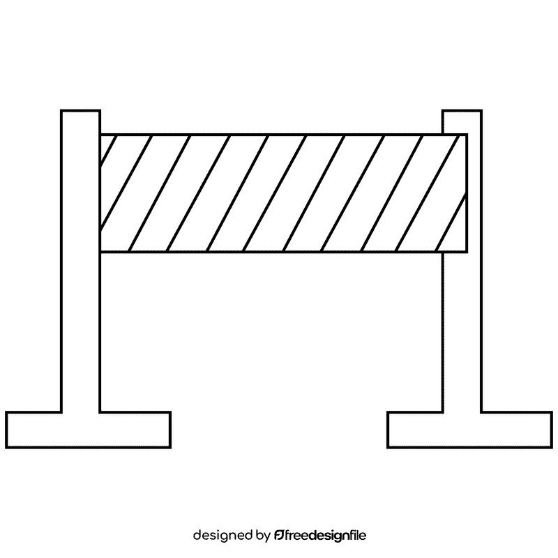 Runner bar black and white clipart
