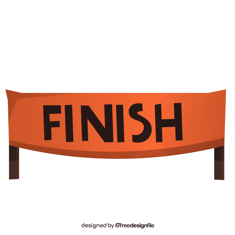 Runner finish clipart