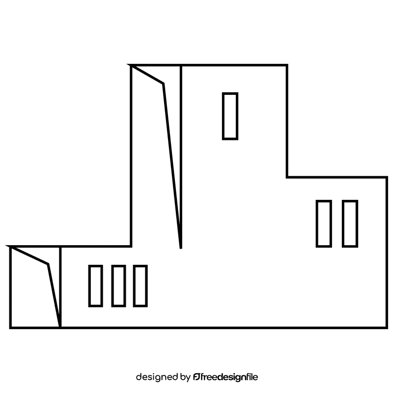 Runner stage black and white clipart