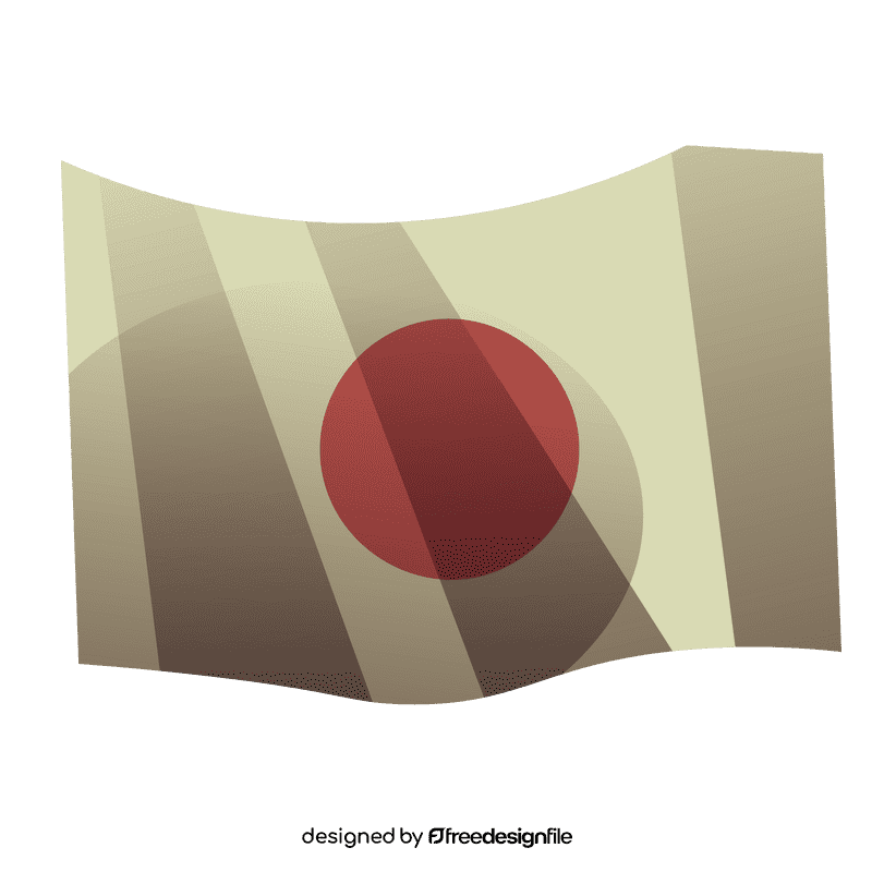 Samurai flag japan clipart