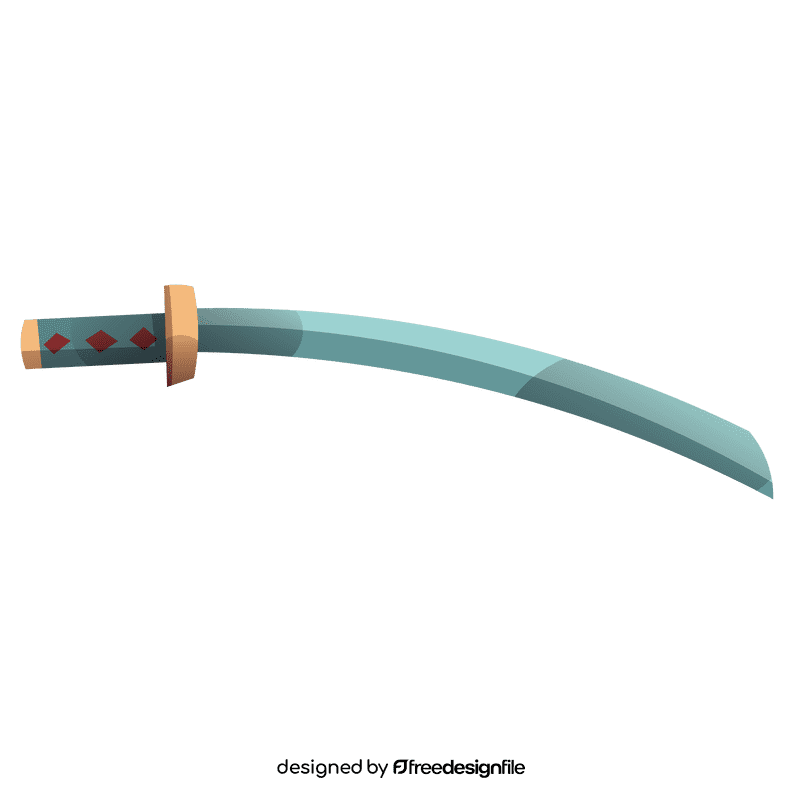 Samurai katana clipart