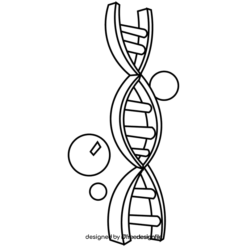 Scientist dna black and white clipart