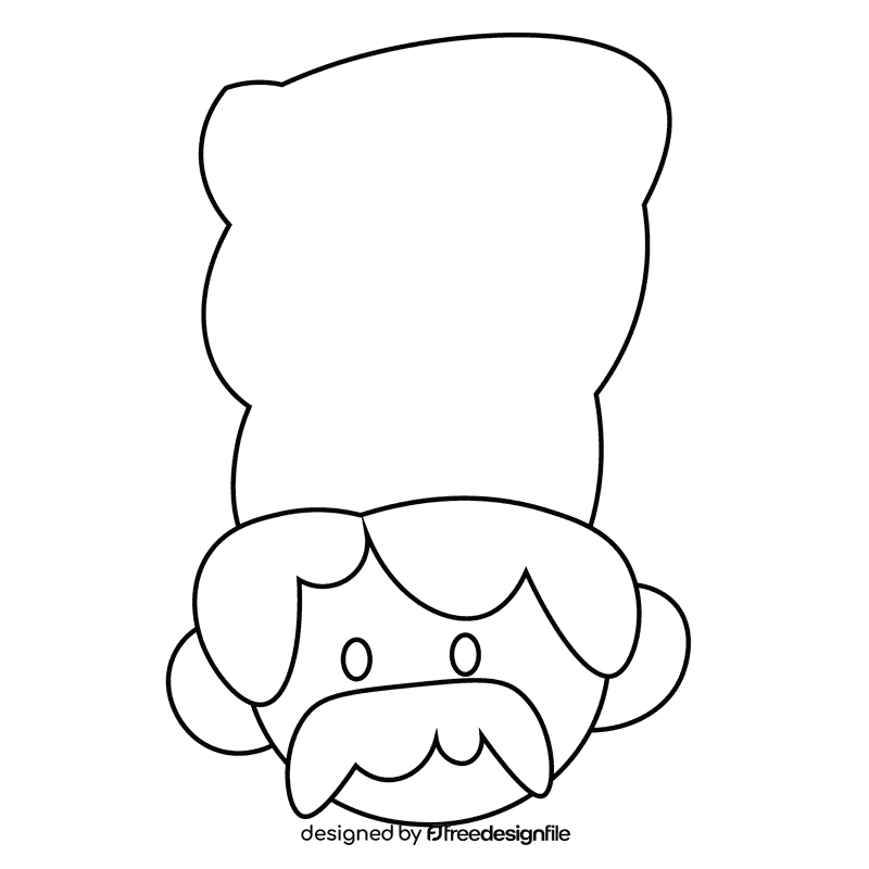 Shepherd hat black and white clipart
