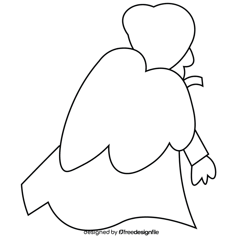 Shepherd raincoat black and white clipart