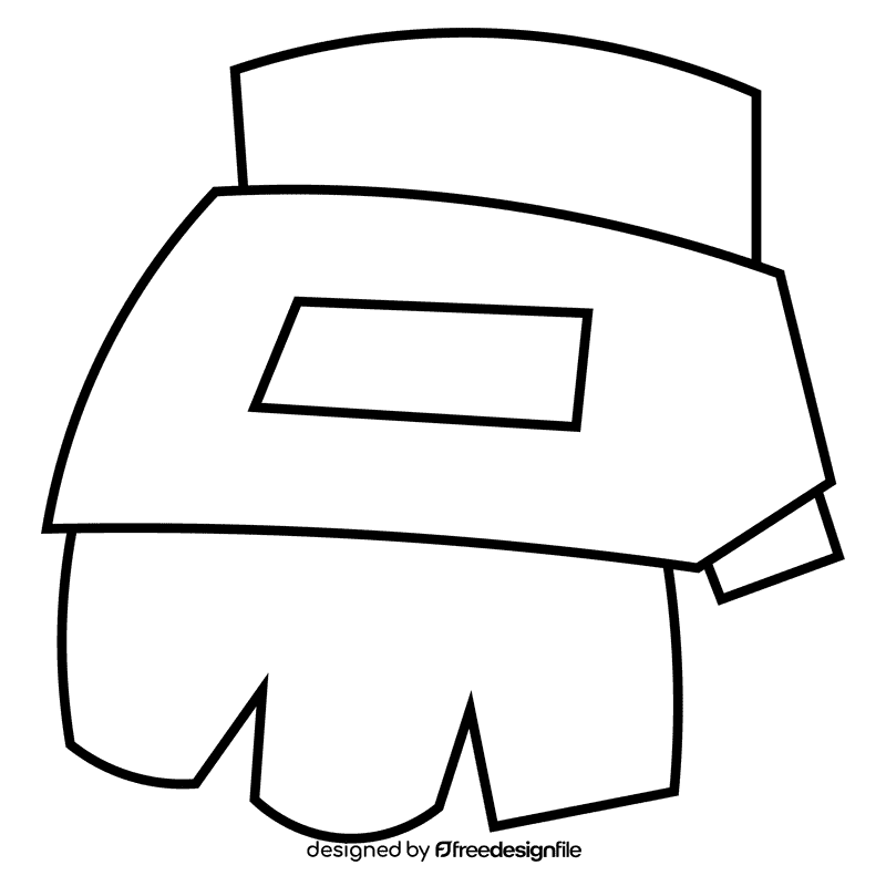 Skater glove black and white clipart