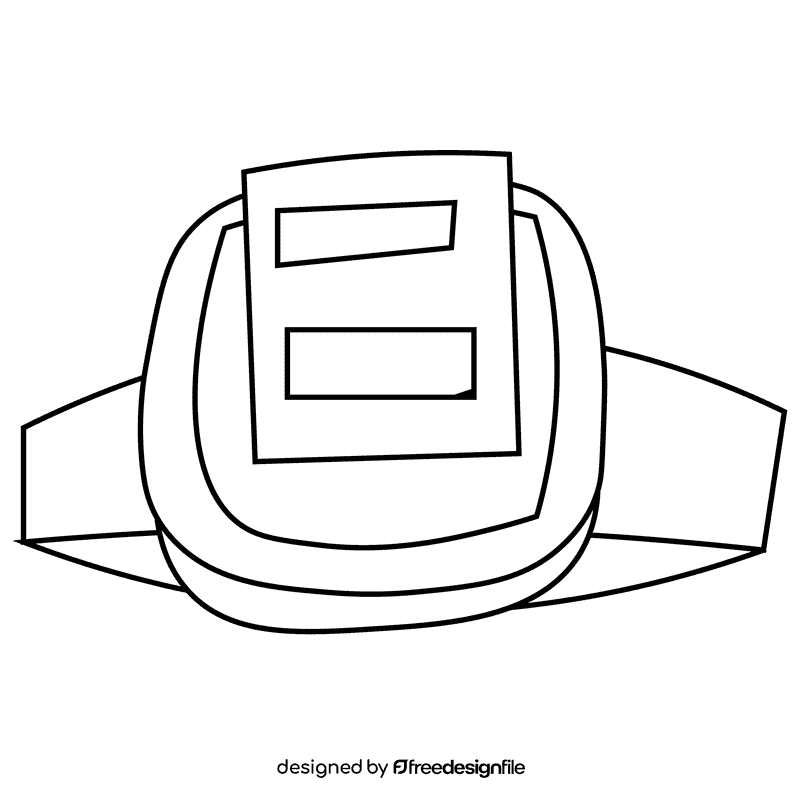 Skater protection black and white clipart