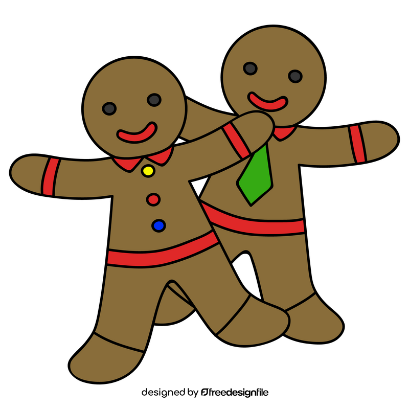 Christmas gingerbread drawing clipart