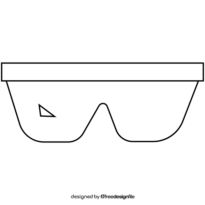 Soldier glasses black and white clipart