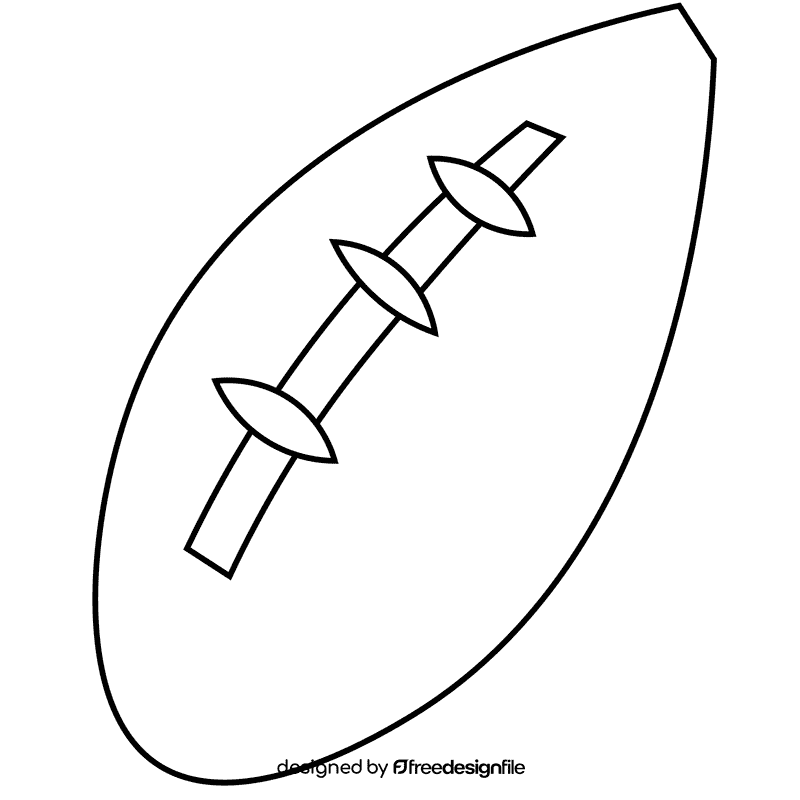 Sportsman american football black and white clipart