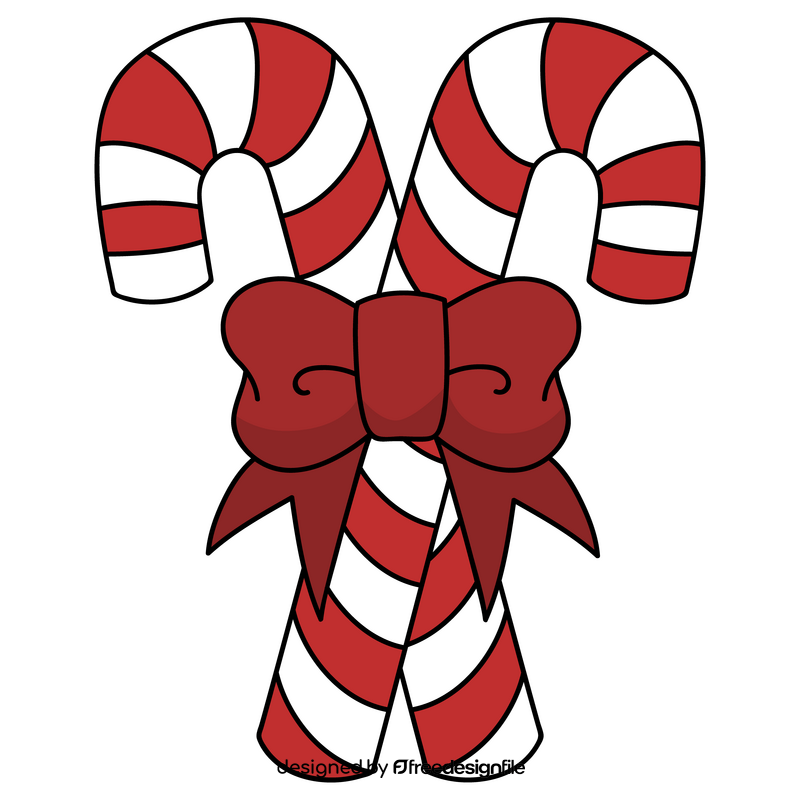 Christmas candy cane drawing clipart