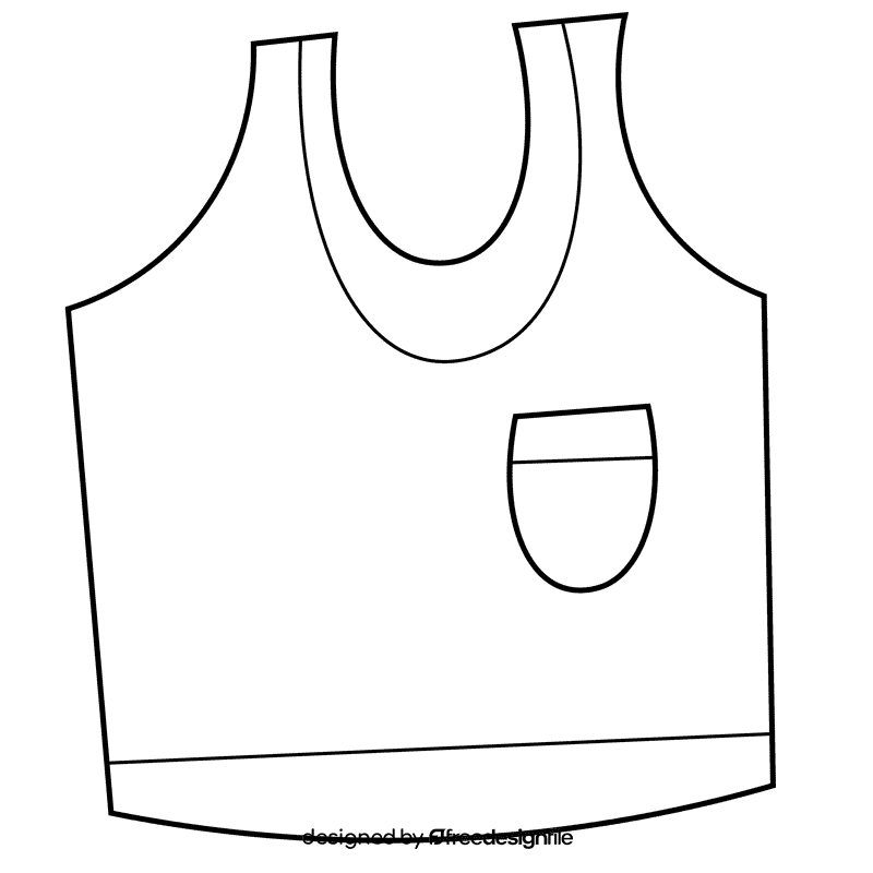 Sportsman undershirt black and white clipart