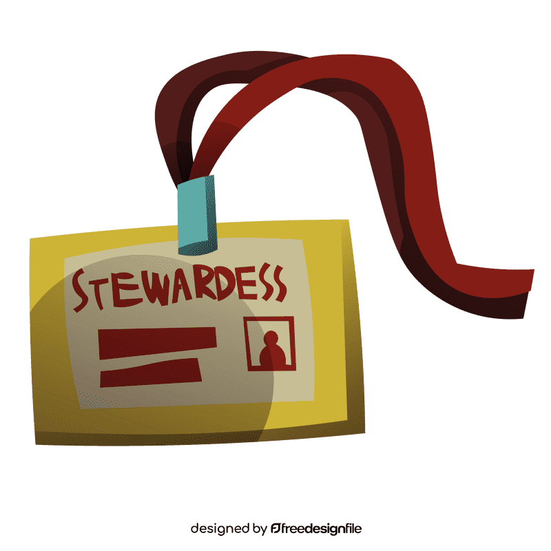 Stewardess badge clipart