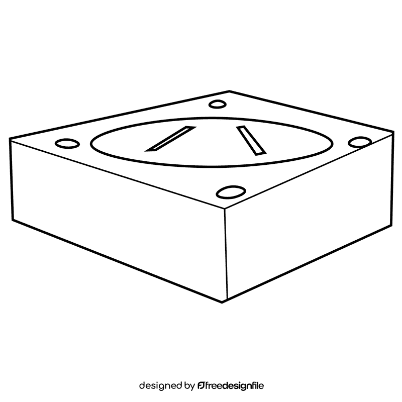 Sumo ring black and white clipart