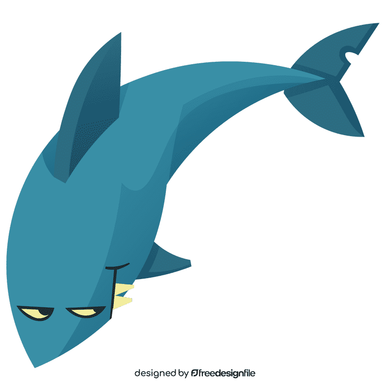 Surfer shark clipart