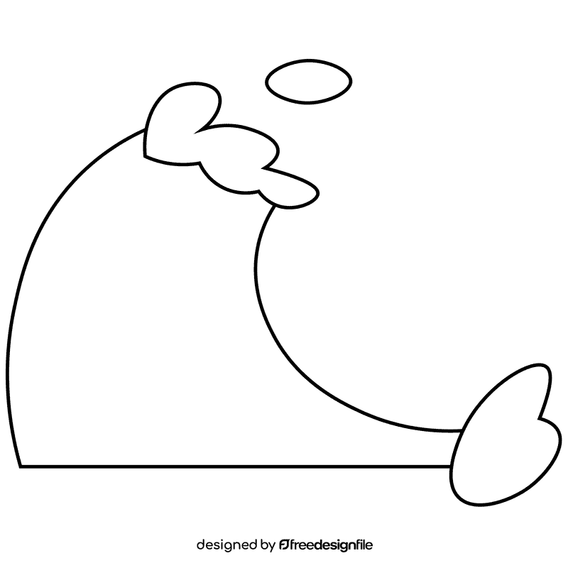 Surfer wave black and white clipart