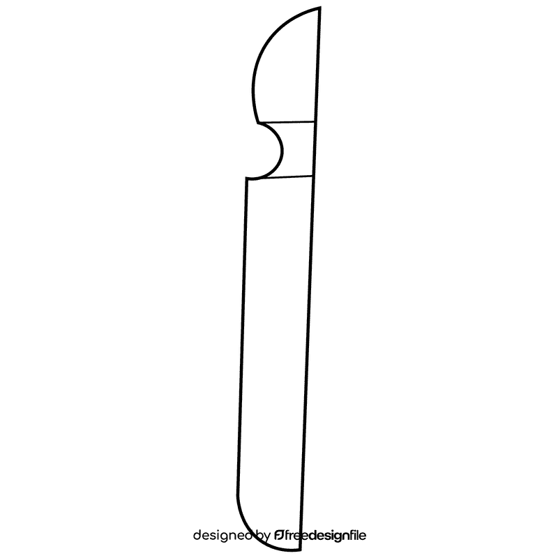 Surgeon scalpel black and white clipart