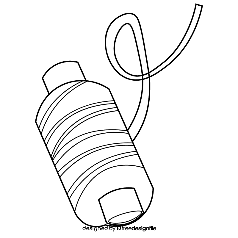 Surgeon thread black and white clipart