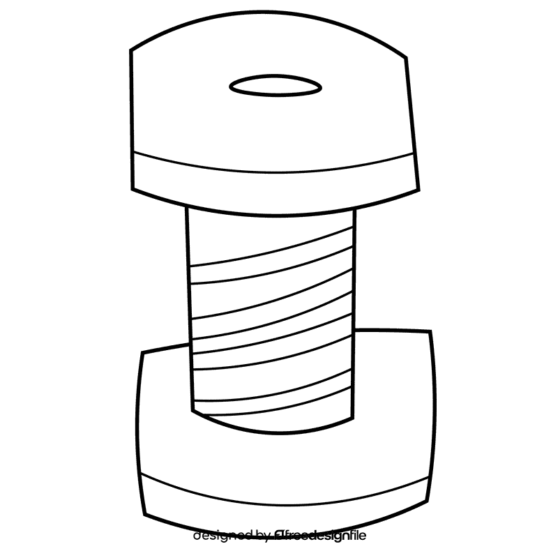 Tailor coil black and white clipart