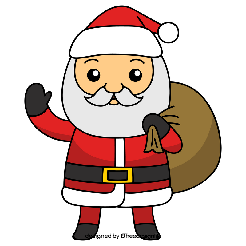 Christmas Santa cartoon drawing clipart