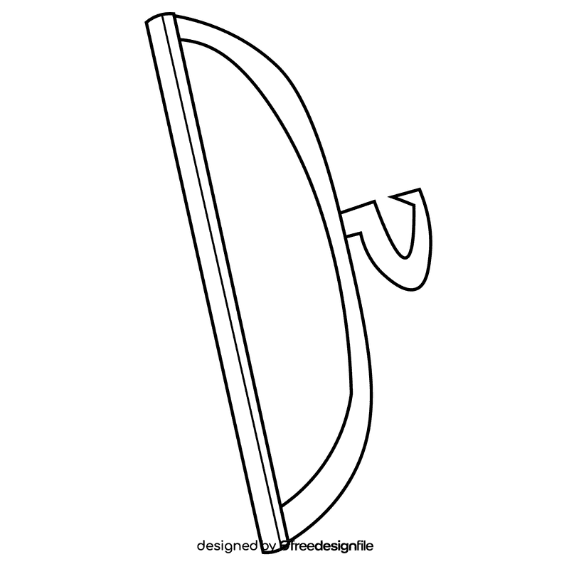 Tailor hanger black and white clipart