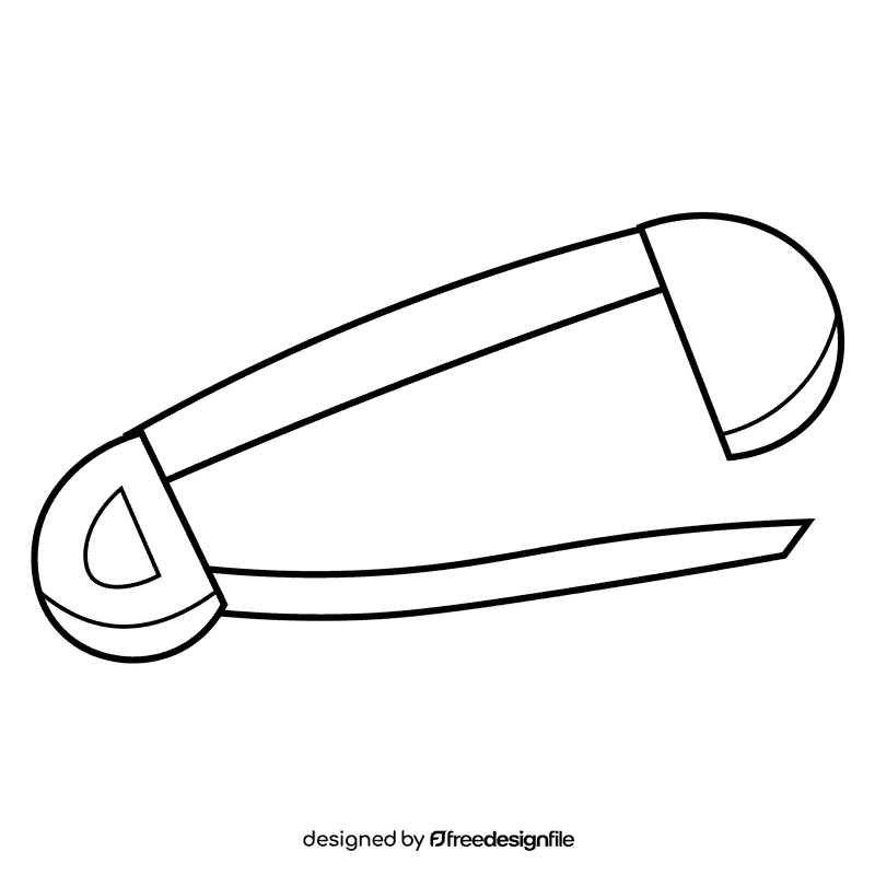 Tailor pin black and white clipart