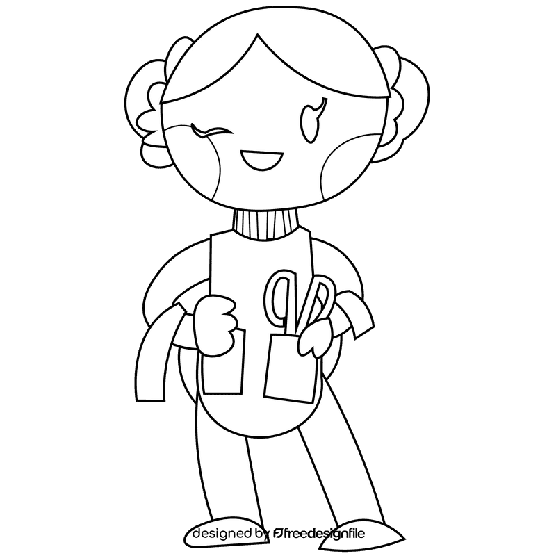 Tailor black and white clipart