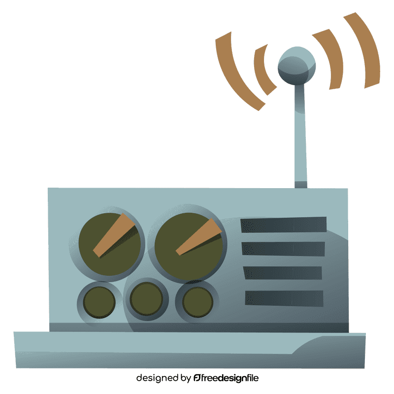 Tank soldier radio clipart