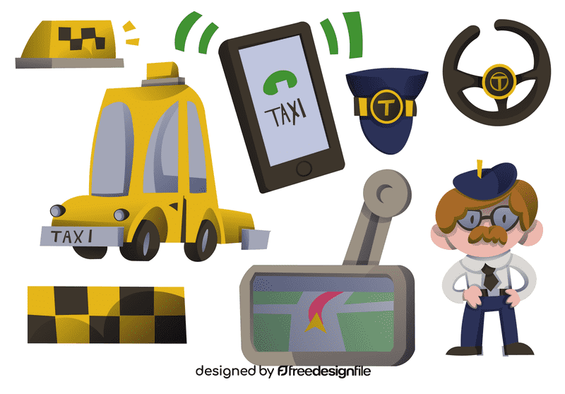 Taxi driver vector