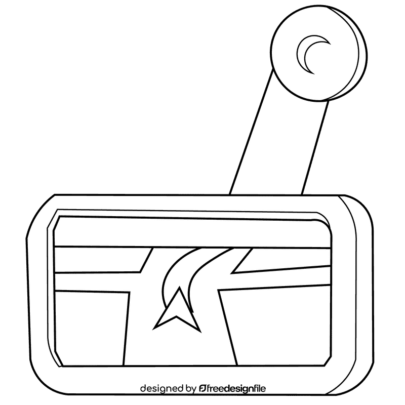 Taxi driver gps black and white clipart