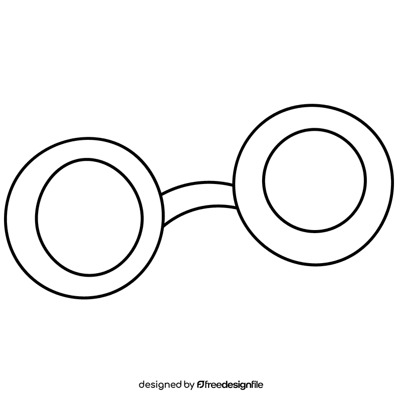 Teacher glasses black and white clipart