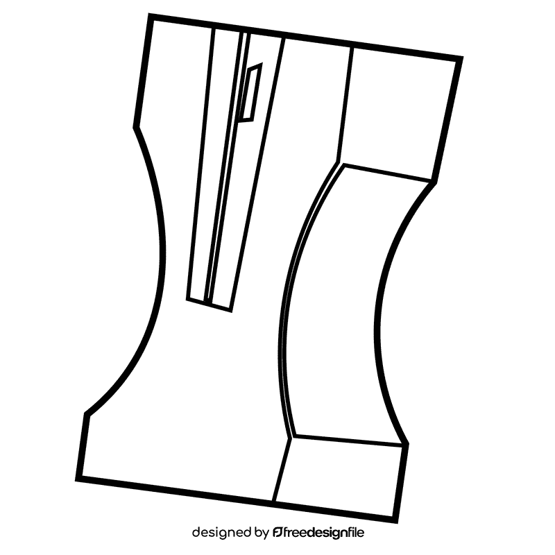 Teacher shaving machine black and white clipart