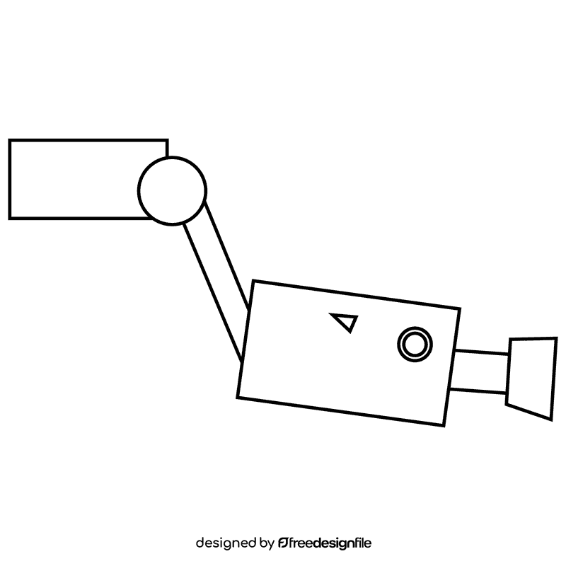 Thief camera black and white clipart