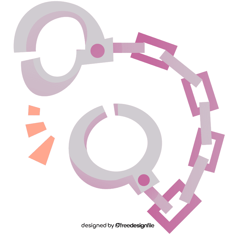 Thief handcuffs clipart