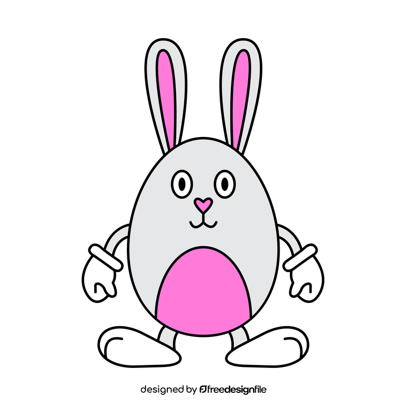 Easter rabbit egg clipart
