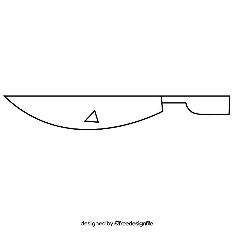 Thief knife black and white clipart
