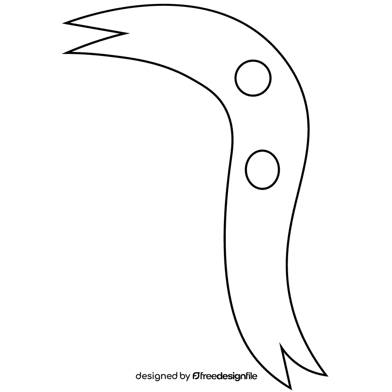 Thief mask black and white clipart