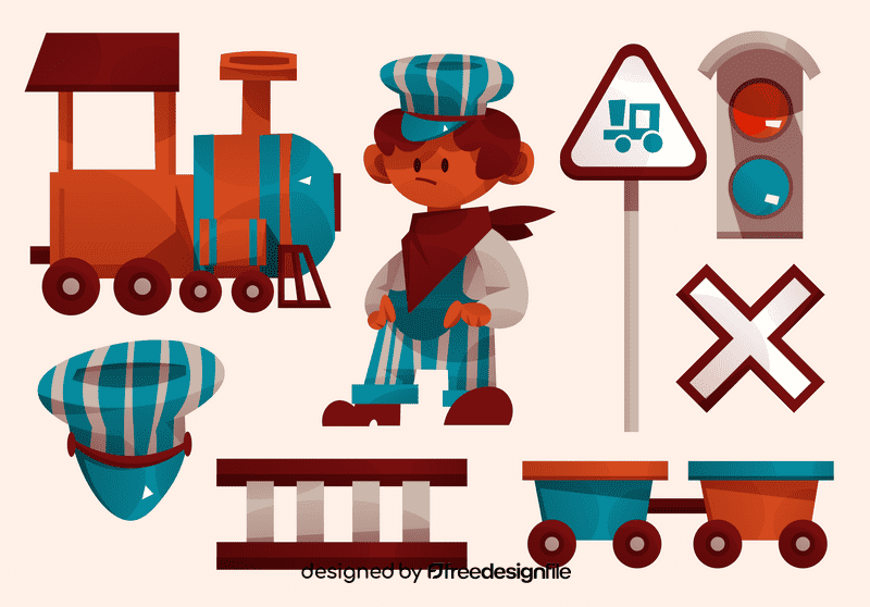 Train driver vector