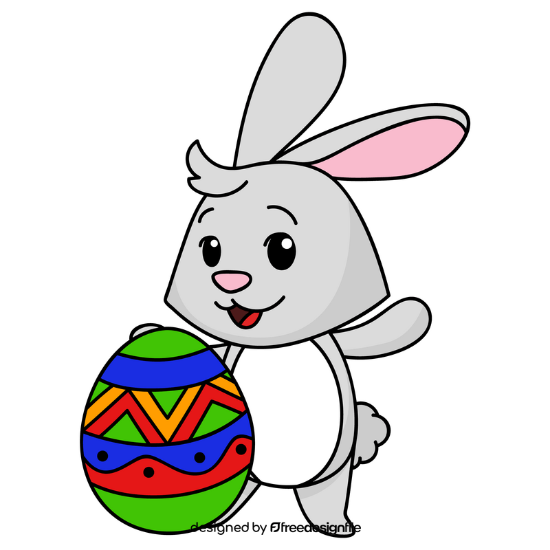 Happy easter bunny drawing clipart